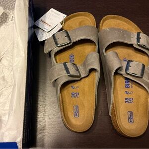 Birkenstock Gray Suede Sandals